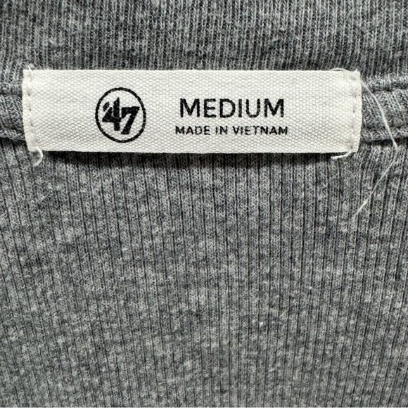 ’47 Ole Miss Cropped Waffle Knit Thermal Long Sleeve Top M Game Day Rebels - Picture 6 of 9